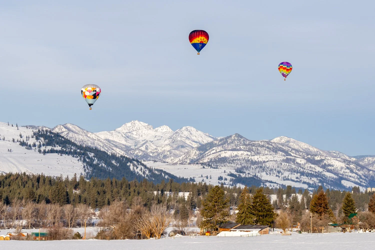 Hot Air Balloons and Snowy Peaks: Capturing the Beauty of